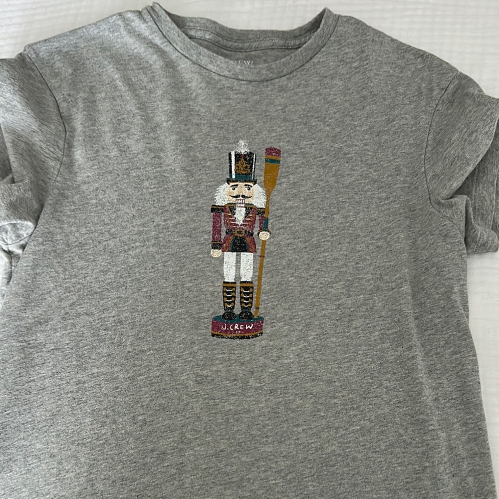 J. Crew Heather Gray Nutcracker Tee